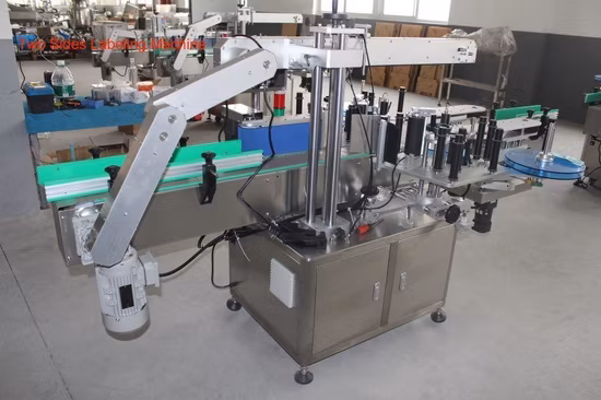 CE Certificate Full Automatic High Speed Plastic Square Labeling Machine Engine Oil Bottle Labeller