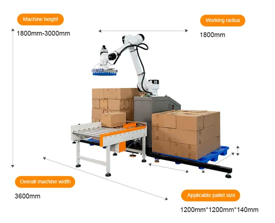 Gurki Palletizing Robot Stacking Robot Palletizer for Bags and Carton Stacking System Box Palletizing Machine 