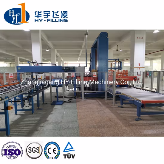 Automatic Box Palletizing Machine for Stacking Water Bottle Cartons and Palletizing Film Packs on Pallet